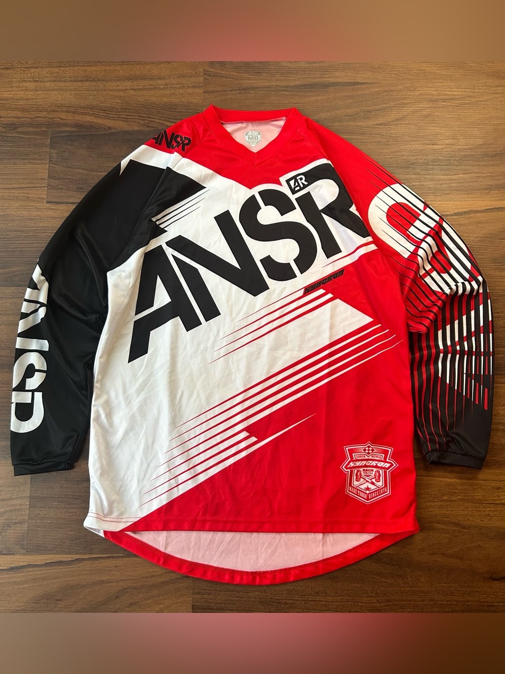 ANSR Red & Black Graphic Racing Jersey